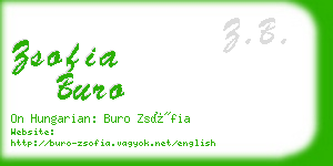 zsofia buro business card